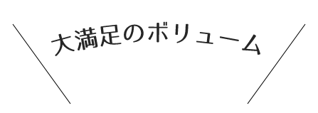 大満足のボリューム